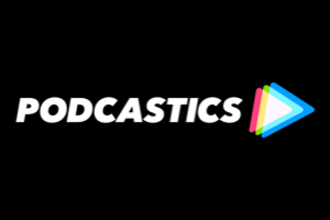 Logo of podcast hosting service platform Podcastics