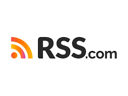 Logo of podcast hosting service platform RSS.com